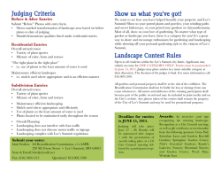 Landscape Contest Rules Show us what you`ve got! Judging Criteria