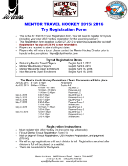 2015-2016 Travel Hockey Try out Registration Form