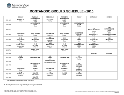 MONTANOSO GROUP X SCHEDULE - 2015