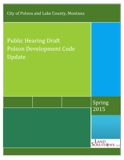 Public Hearing Draft Polson Development Code