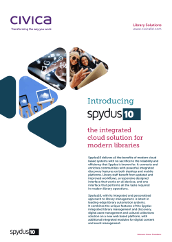 Spydus10 - Civica Library Solutions