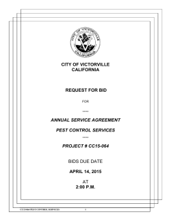 annual service agreement pest control services