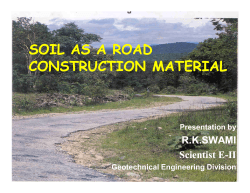 SOIL AS A ROAD CONSTRUCTION MATERIAL