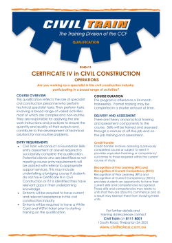 CERTIFICATE IV in CIVIL CONSTRUCTION