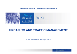 20150430 WIKI Webinar Urban TM - 1 introduction