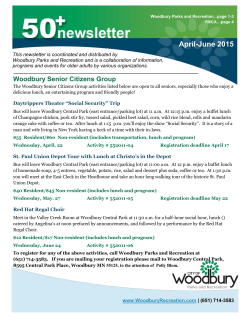 50+ Newsletter - City of Woodbury