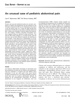 An unusual case of pediatric abdominal pain