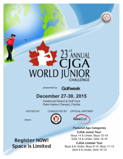 2015 CJGA World Junior Challenge Brochure and Application