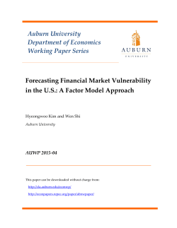 Forecasting Financial Market Vulnerability in the