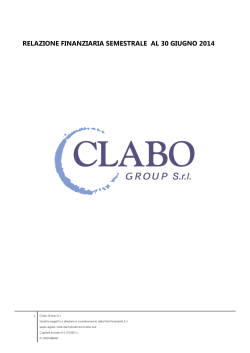 Relazione semestrale Clabo Group Srl