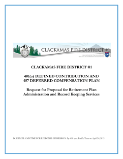 CLACKAMAS FIRE DISTRICT #1 401(a) DEFINED CONTRIBUTION