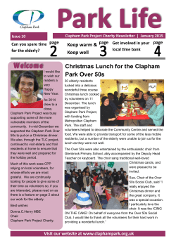 Christmas Lunch for the Clapham Park Over 50s