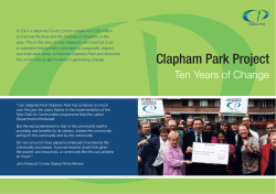 Ten Years of Change - Clapham Park Project