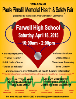 2015 Paula Pirnstill Memorial Health & Safety Fair Flyer