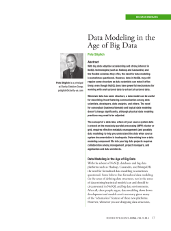 Data Modeling in the Age of Big Data