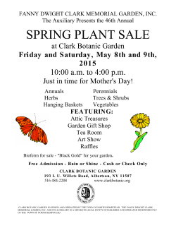 the plant sale flyer