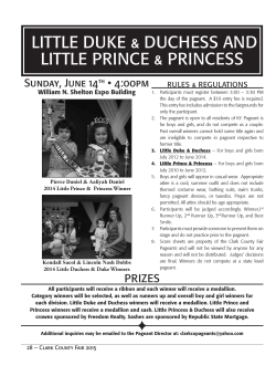 Duke-Duchess & Prince-Princess Pageants