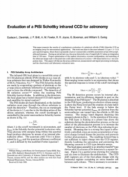 Evaluation of a PtSi Schottky infrared CCD for