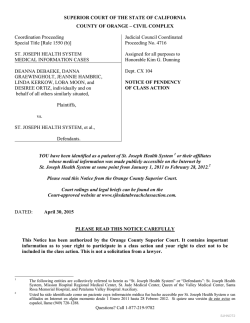 Class Notice - Active Cases