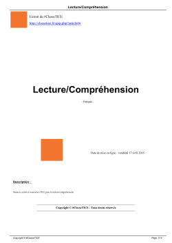 Lecture/ComprÃ©hension