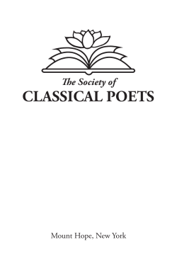2015 Journal - Society of Classical Poets