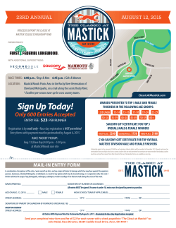 Entry Form - The Classic at Mastick