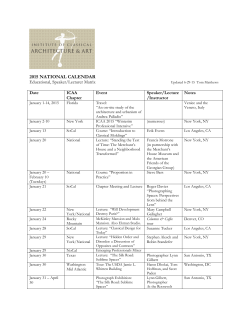 2015 NATIONAL CALENDAR - classicist