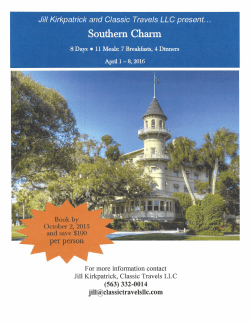 Southern Charm - Classic Travels LLC Index Page