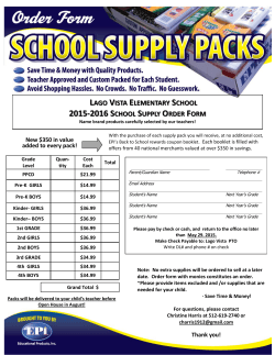 Order your 2015-16 school supplies now