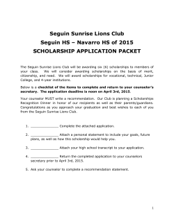 Seguin Sunrise Lions Club Scholarship