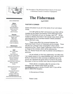 April 2015 Fisherman - Reformed Dutch Church of Claverack