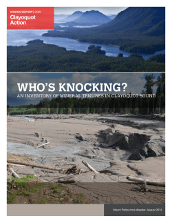 WHO`S KNOCKING? - Clayoquot Action