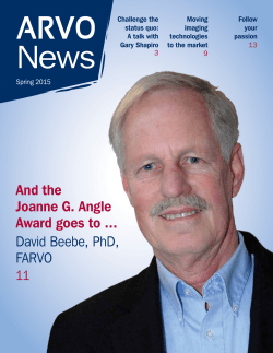And the Joanne G. Angle Award goes to â¦ David Beebe