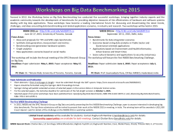 Workshops on Big Data Benchmarking 2015