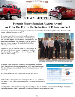 Phoenix Mayor Stantion Accepts Award As #1 In The U.S. In the