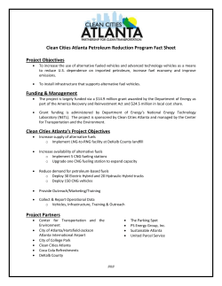 Clean Cities Atlanta Petroleum Reduction Program Fact Sheet