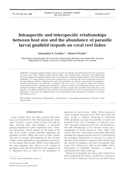 Intraspecific and interspecific relationships between host size and