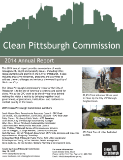 2014 CPC Annual Report - Clean Pittsburgh Commission