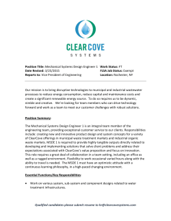 Qualified candidates please submit resume to hr@clearcovesystems