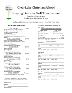 Golf Tournament Registration - Clear Lake Christian School