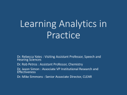 Learning Analytics in Practice