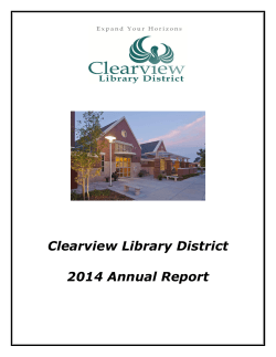 Our Annual Report - Clearview Library District