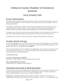 2015 County Fair Vendor Application