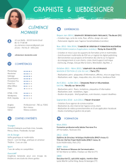 Mon CV - ClÃ©mence Monnier Graphiste Webdesigner