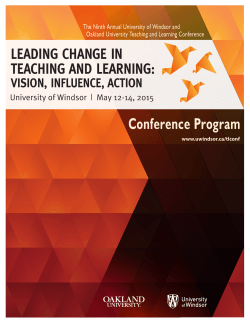 Conference Program - University of Windsor