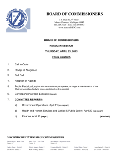 Meeting Agenda - Macomb County Clerk