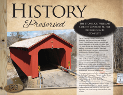 The Stonelick-Williams Corner Covered Bridge Restoration Is