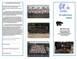 2015 Soccer Camp Brochure - Cleveland Cobra Soccer Club
