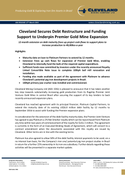 Cleveland Secures Debt Restructure and Funding Support to