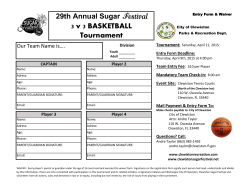 3v3 Basketball Tournament Registration Form